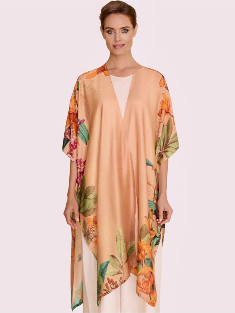 POWDER Botany Bliss in Champagne Kimono Gown
